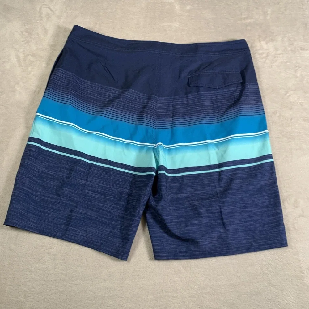 Goodfellow Board Shorts Mens 40 Striped Swim Trunks 4-Way Stretch 10